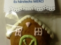 Lebkuchenhäuschen mit Grusstext