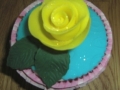 Vanillemuffin mit Rose